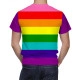 Gay Rainbow Pride Flag Striped T Shirt, Gilbert Baker 8-Stripe Shirt - Image 2