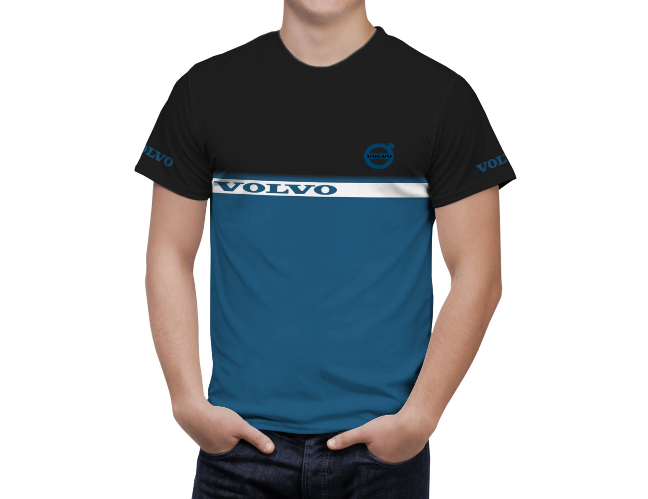 Volvo Truck Schwarz Blau T-Shirt, VOLV--41