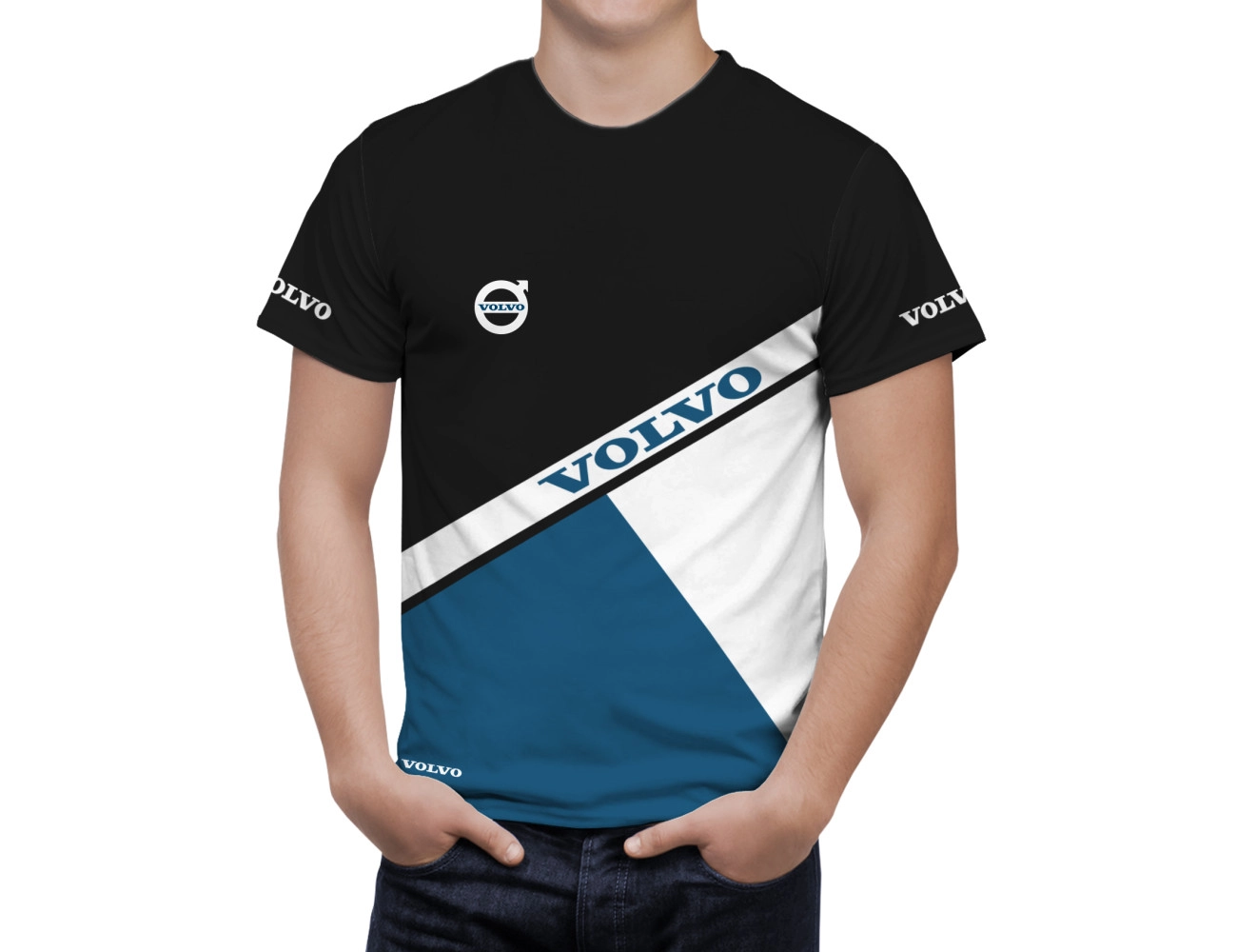 Volvo Schwarz Blau Umbro T-Shirt, VBBUTS--1689