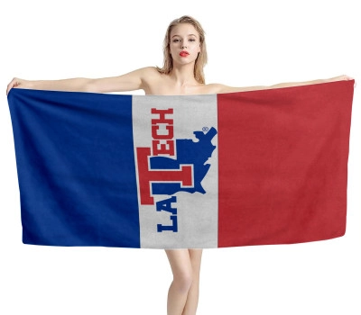 Louisiana Tech Bulldogs Beach Towel
