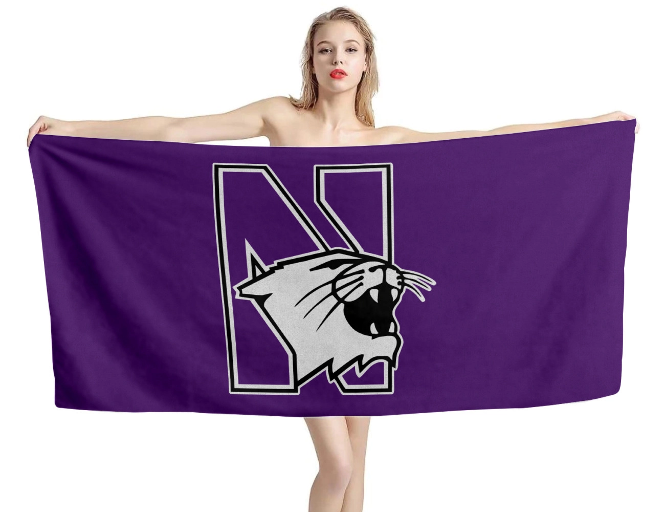 Northwestern Wildcats NCAA Beach Towel