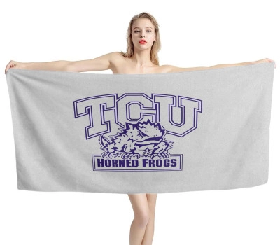 TCU Horned Frogs Beach Towel