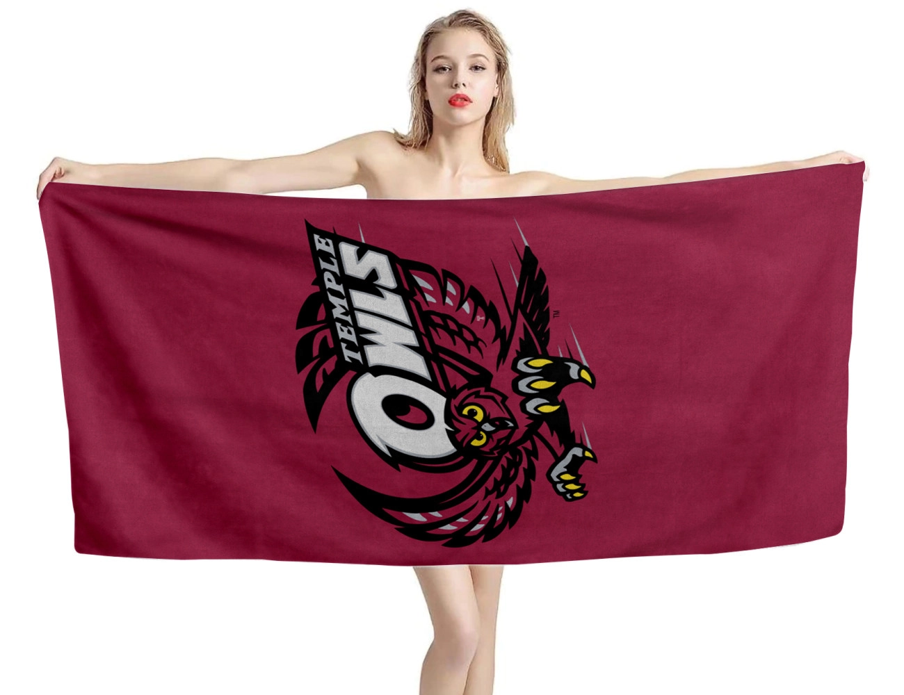 Temple Owls Beach Towel