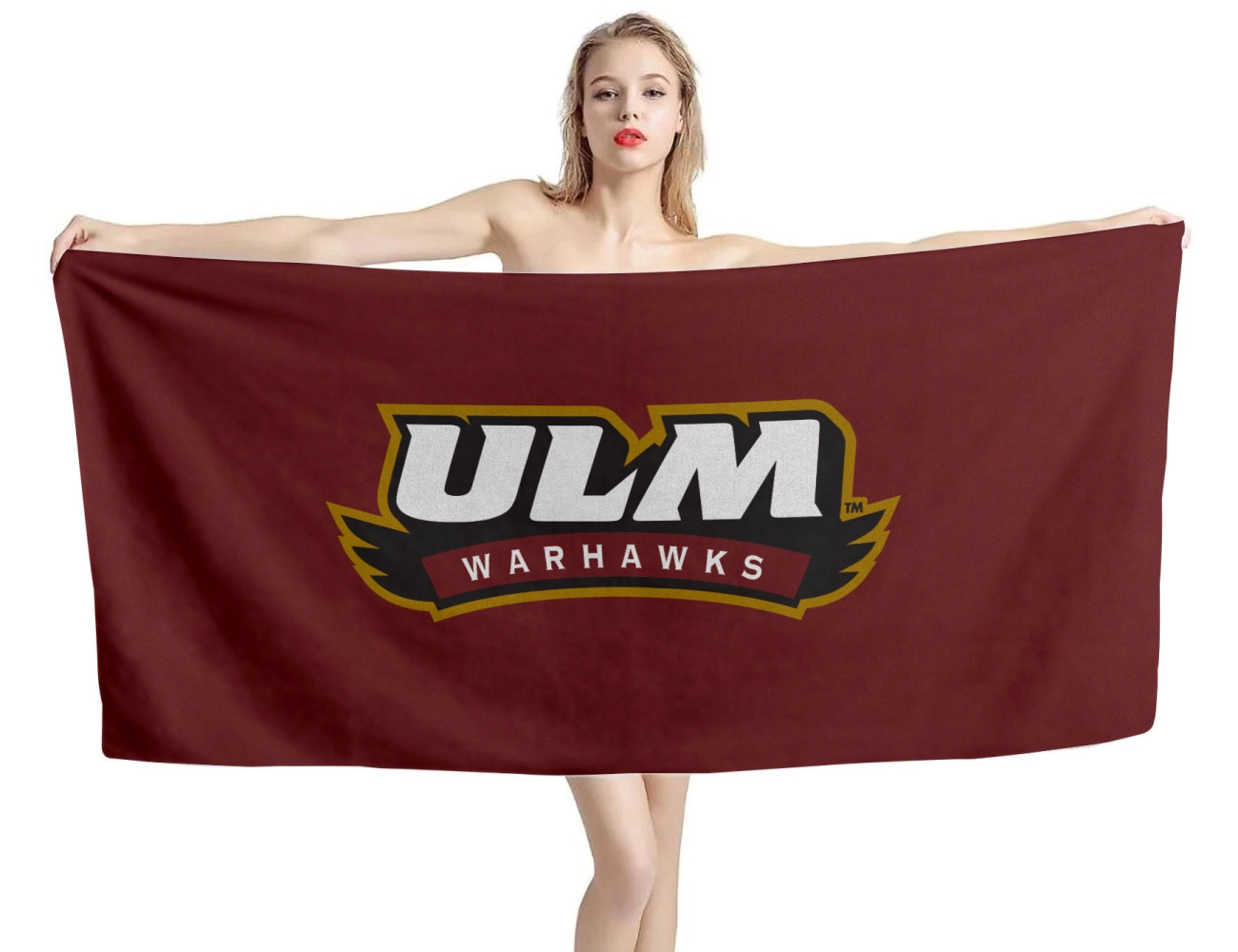 UL Monroe Warhawks Beach Towel