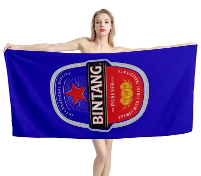 Bintang Beer Blue Beach Towel