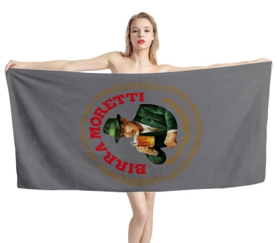 Birra Moretti Beer Gray Beach Towel