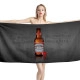 Budweiser Bottle Gray Beach Towel - Image 1