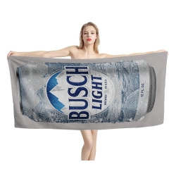 Busch Light Can Beer Beach Towel