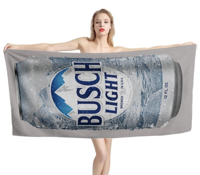 Busch Light Can Beer Beach Towel