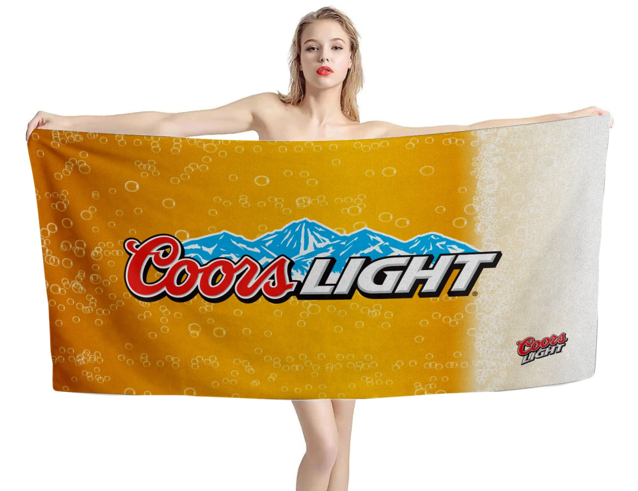 Coors Light Logo Beer Beach Towel