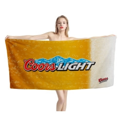 Coors Light Logo Beer Beach Towel