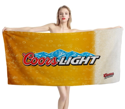 Coors Light Logo Beer Beach Towel