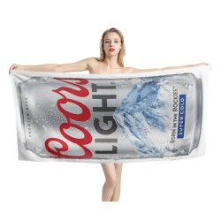 Coors Light Can Logo Beer Beach Towel