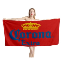 Corona Extra Beer Red Beach Towel