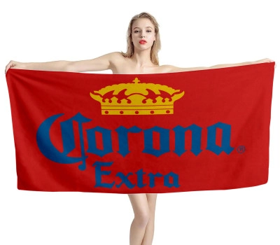 Corona Extra Beer Red Beach Towel