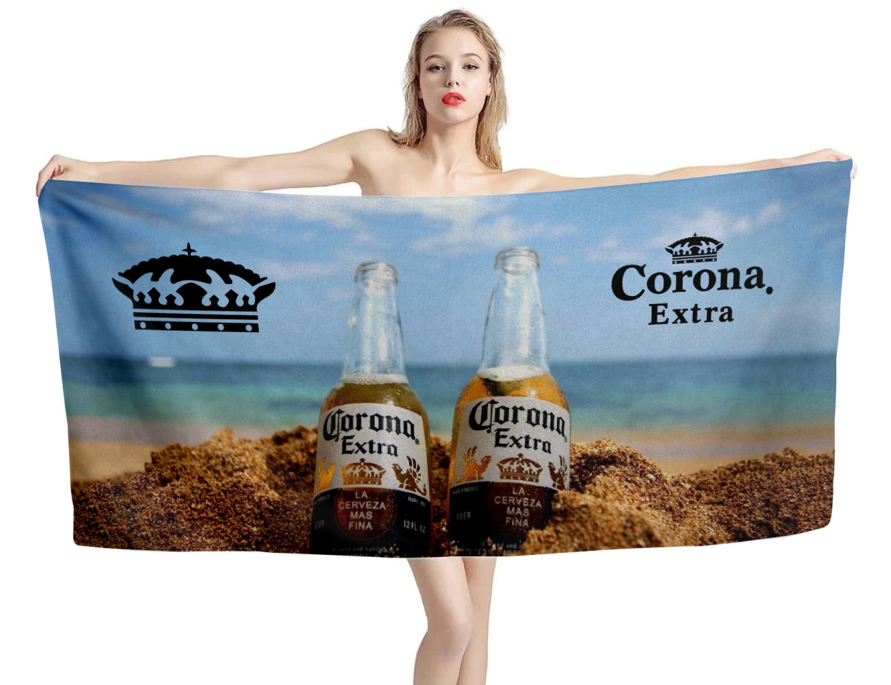 Corona Extra Bottle Beach Towel, COR--01