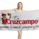 Cruzcampo Beer White Beach Towel - Image 1
