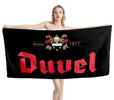 Duvel Beer Black Beach Towel