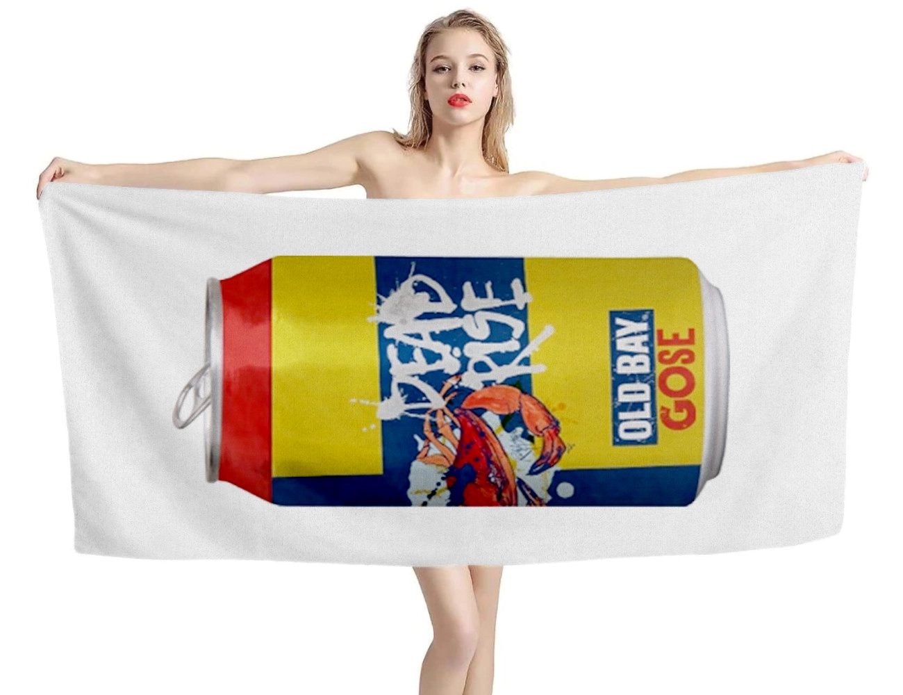 Flying Dog Dead Rise Gose Beer Can Beach Towel, BEER--TOWEL-26