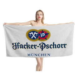 Hacker Pschorr Beer White Beach Towel