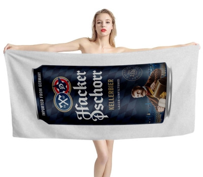 Hacker Pschorr KellerBier Can White Beach Towel