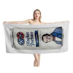 Hacker-Pschorr Weissbier Can White Beach Towel