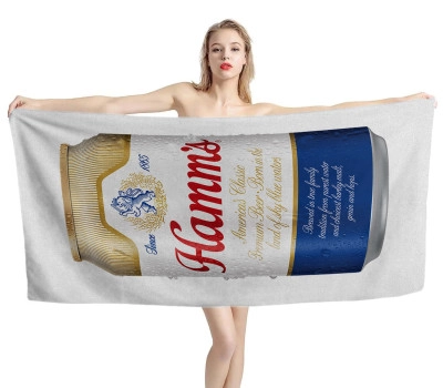 Hamms Can Beer Beach Towel