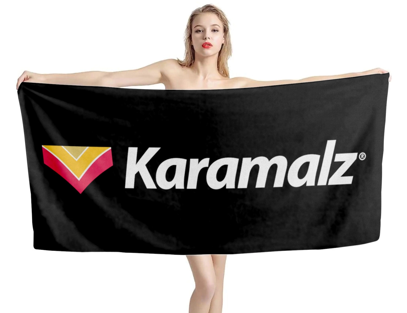 Karamalz Logo Beach Towel, BEER--TOWEL-28