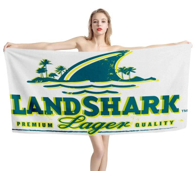 Landshark Lager Beer Logo Beach Towel