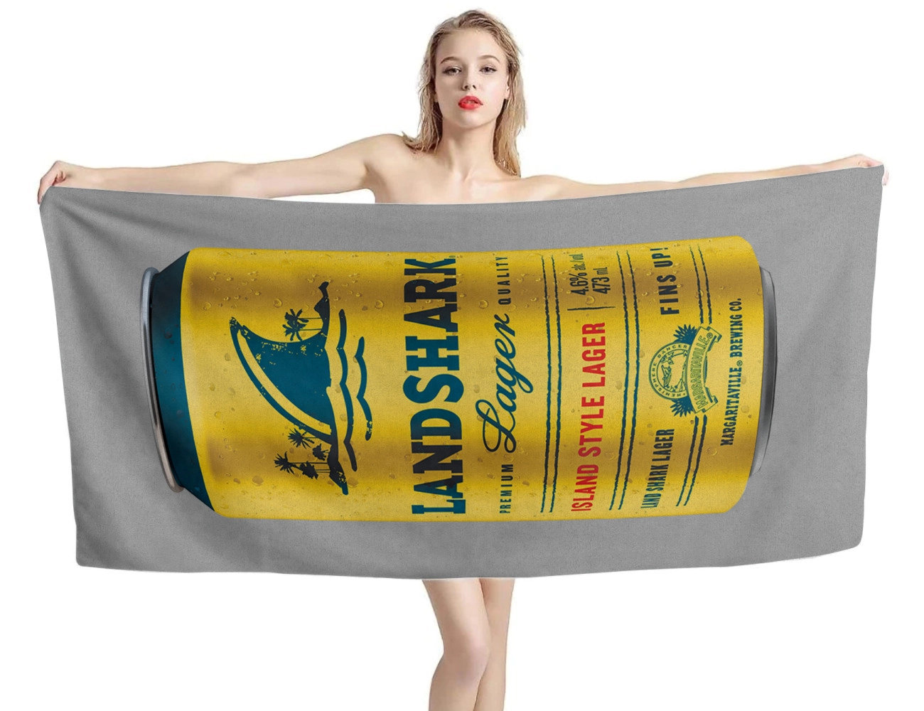 Landshark Lager Can Grau Strandtücher
