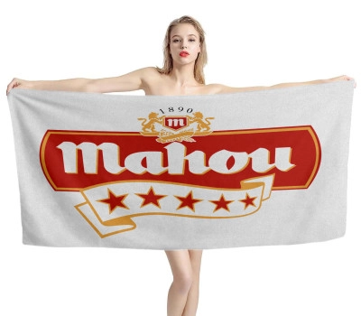 Mahou Beer White Beach Towel