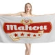 Mahou Beer White Beach Towel - Image 1