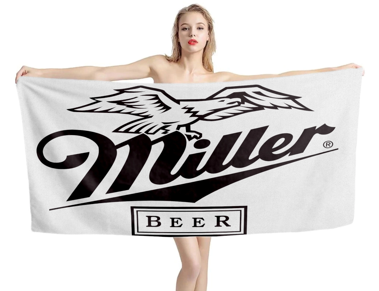 Miller Beer Weiß Beach Towel