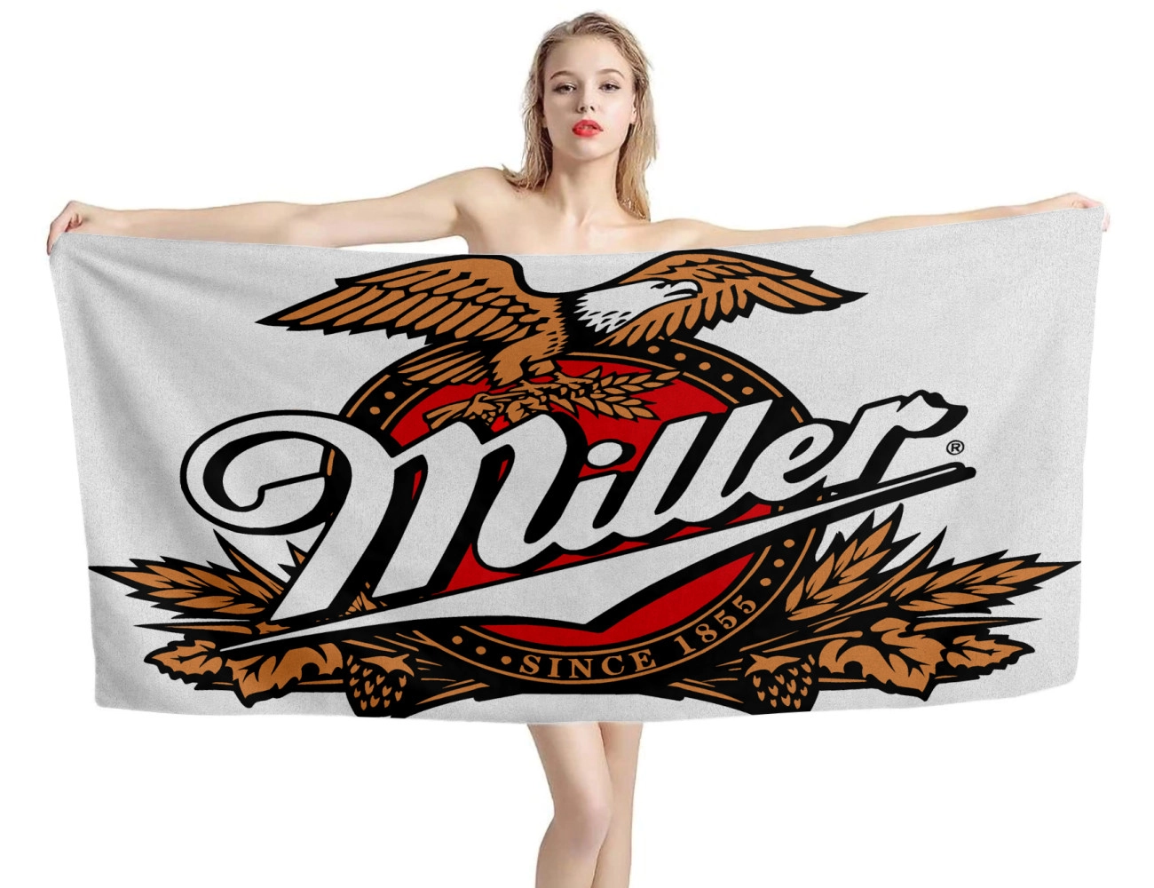 Miller Since 1855 Weiß Strandtücher