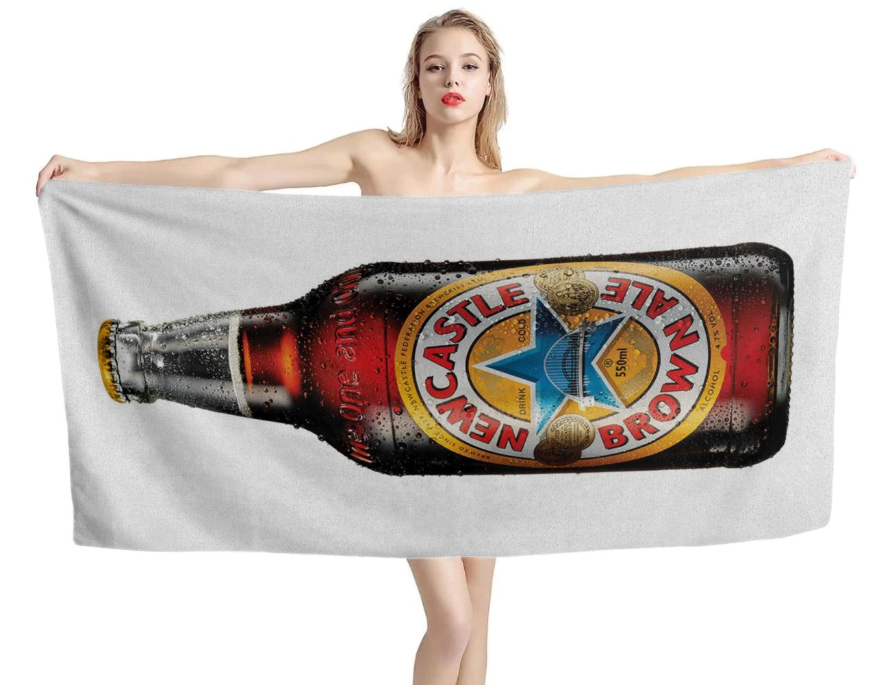 Newcastle Beer White Beach Towel