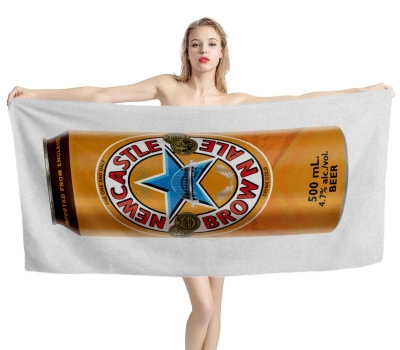 Newcastle Can Beer White Beach Towel