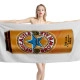 Newcastle Can Beer White Beach Towel - Image 1