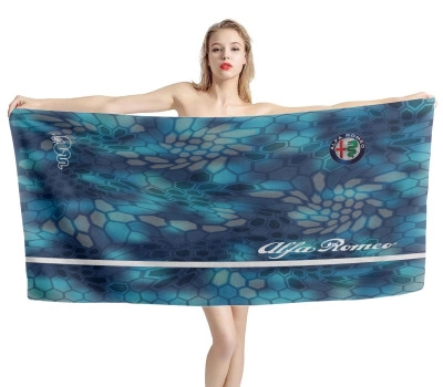 Alfa Romeo Blue Hex Beach Towel