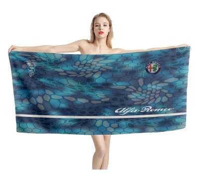 Alfa Romeo Blue Hex Beach Towel