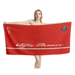 Alfa Romeo Logo Red Beach Towel