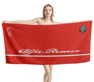 Alfa Romeo Logo Red Beach Towel