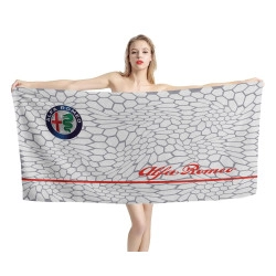 Alfa Romeo Hex White Beach Towel