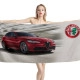 Alfa Romeo Giulia Red Car Beach Towel - Image 1