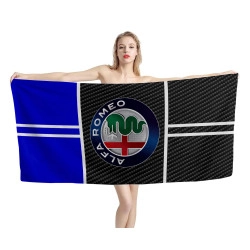 Alfa Romeo Carbon Blue Beach Towel