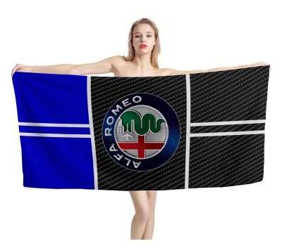 Alfa Romeo Carbon Blue Beach Towel