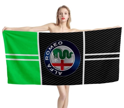 Alfa Romeo Carbon Green Beach Towel