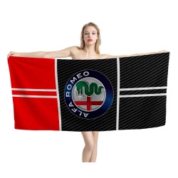 Alfa Romeo Carbon Red Beach Towel