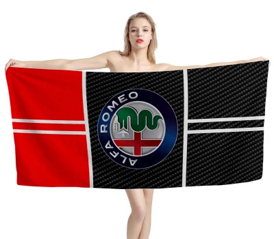 Alfa Romeo Carbon Red Beach Towel