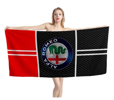 Alfa Romeo Carbon Red Beach Towel