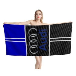Audi Carbon Blue Beach Towel